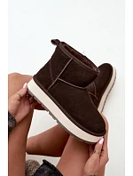 Dámské zimní boty z přírodního semiše s podšívkou Big Star Hnědé model 22539781 - Big Star Shoes Dámské zimní boty z přírodního semiše s podšívkou Big Star Hnědé model 22539781 - Big Star Shoes