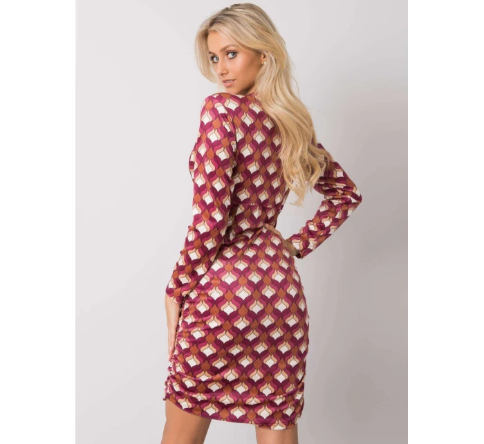 Šaty DHJ SK 12695.26P tmavě růžová