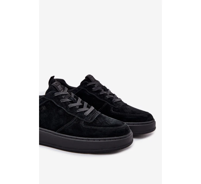 Pánské semišové tenisky na platformě Big Star – černé Pánské semišové tenisky na platformě Big Star – černé