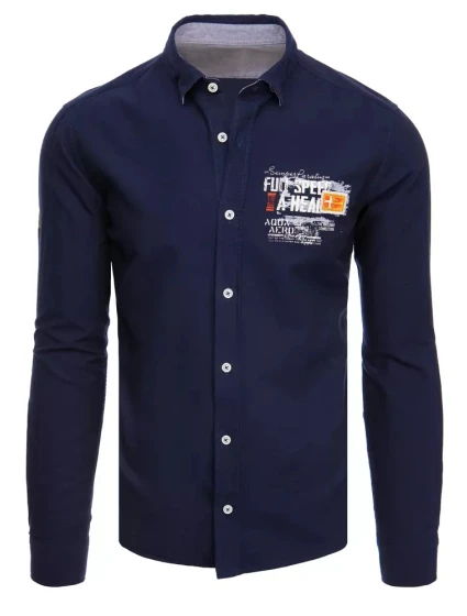 Pánská tmavě modrá košile model 21966560 - Dstreet