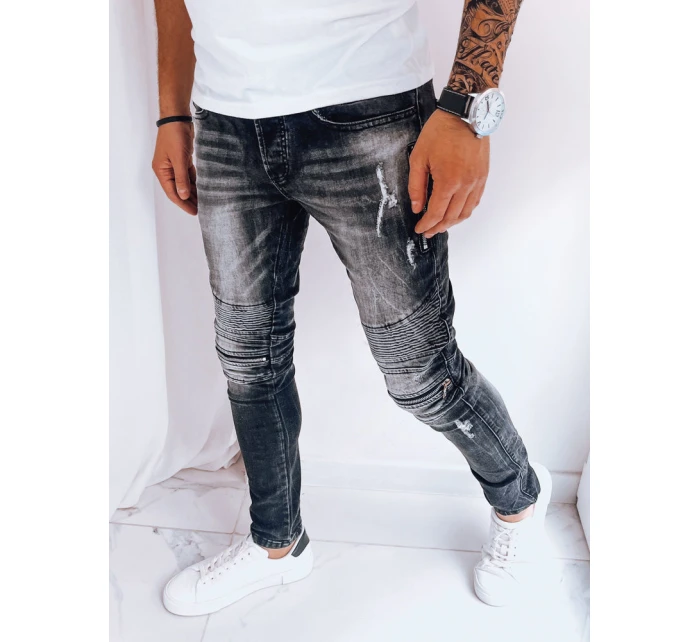 Pánské černé džínové kalhoty FashionStreet UX3999