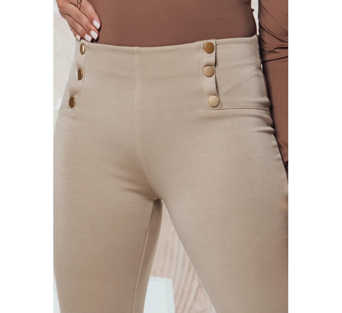 Dámské kalhoty beige Dstreet model 21980160 - FashionStreet Dámské kalhoty beige Dstreet model 21980160 - FashionStreet