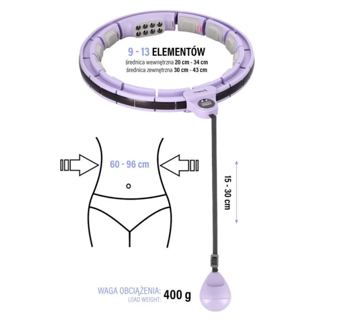 MAGNETICKÝ HULA HOP SET FIALOVÝ HHM13 S POČÍTADLEM HMS + ZEŠTÍHLUJÍCÍ PÁS BR163 ČERNÝ MAGNETICKÝ HULA HOP SET FIALOVÝ HHM13 S POČÍTADLEM HMS + ZEŠTÍHLUJÍCÍ PÁS BR163 ČERNÝ
