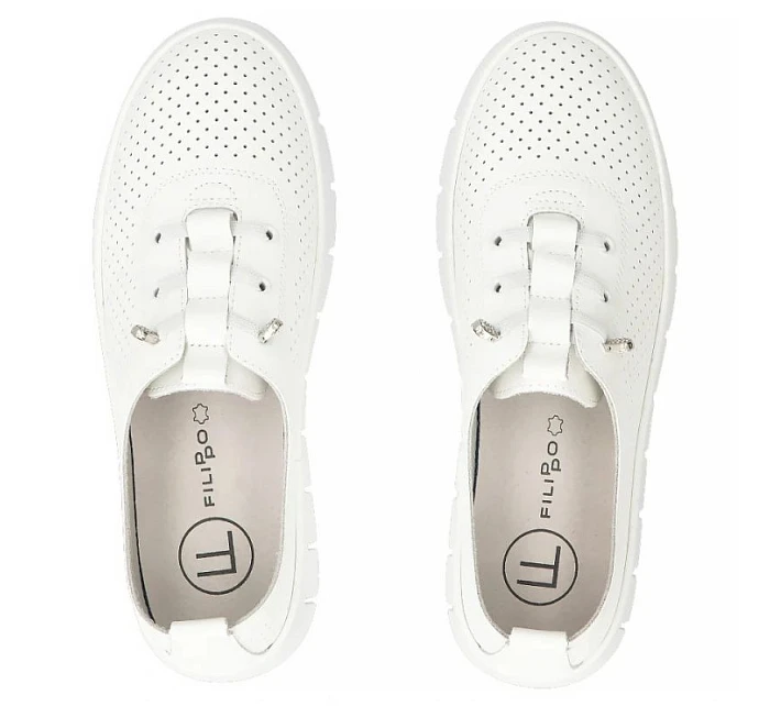 Dámské kožené ažurové polobotky Filippo DP7671