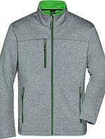 Daiber JN 1148 Pánská 2-vrstvá melanžová softshell bunda 02.1148 dark melange/green