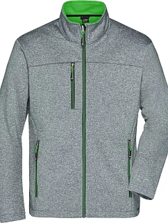 JN Pánská 2vrstvá melanžová softshell bunda 02. dark model 22530642 - Daiber