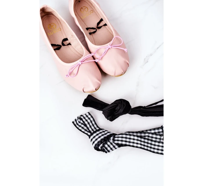 Šněrovací Baleríny Lu Boo Růžové