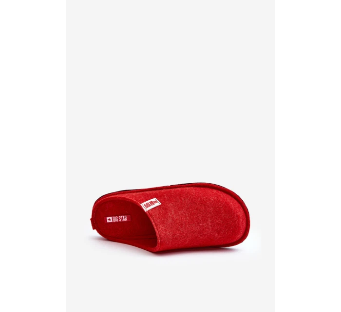 Červené Klasické Dámské Papuče Big Star KK276012
