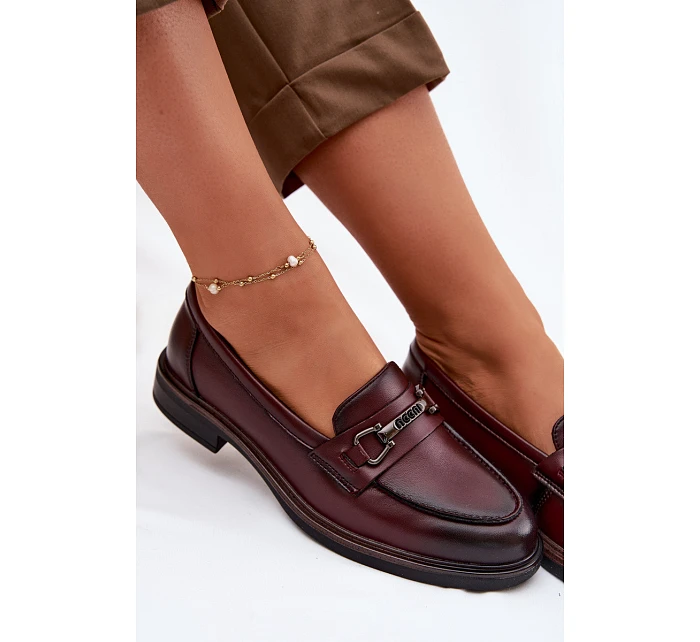 Kožené dámské mokasyny Vinceza 39983 bordó Kožené dámské mokasyny Vinceza 39983 bordó