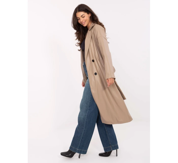 Płaszcz IT PL model 21334818 beżowy - FPrice Płaszcz IT PL model 21334818 beżowy - FPrice