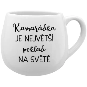 KAMARÁDKA JE NEJVĚTŠÍ POKLAD NA SVĚTĚ - bílý keramický hrníček 300 ml