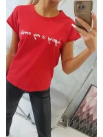 Dámské tričko model 21251221 červené - Kesi