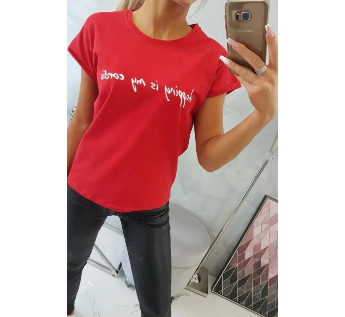 Dámské tričko model 21251221 červené - Kesi