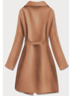 Minimalistický dámský kabát ve velbloudí barvě (747ART)