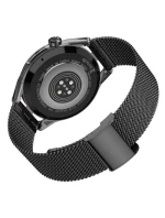Chytré hodinky Rubicon RNCE88-2 Black- Černý silikonový řemínek + černý náramek Chytré hodinky Rubicon RNCE88-2 Black- Černý silikonový řemínek + černý náramek