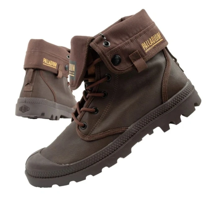Pánská sportovní obuv Palladium Baggy Coated kotníkové tenisky fashion dark brown