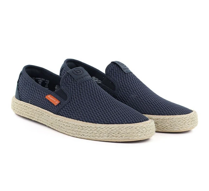 Pánské slip-on polobotky Bugatti TT153055 tmavě modré espadrilky Pánské slip-on polobotky Bugatti TT153055 tmavě modré espadrilky