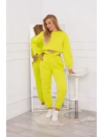 Zateplená souprava s krátkou mikinou pistácie Zateplená souprava s krátkou mikinou pistácie