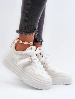 Dámské tenisky na platformě z ekokože Bílé Moun