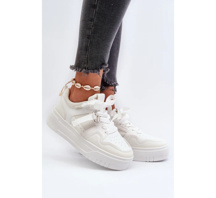 Dámské tenisky na platformě z ekokože Bílé Moun