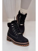 Zateplené dámské boty Big Star model 21669664 Černé - Big Star Shoes Zateplené dámské boty Big Star model 21669664 Černé - Big Star Shoes