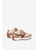 Dětské tenisky na suchý zip s leopardím vzorem tmavě béžové model 21688089 - Boto Dětské tenisky na suchý zip s leopardím vzorem tmavě béžové model 21688089 - Boto