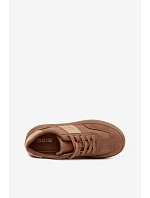 Dámské tenisky na platformě Big Star model 22185465 světle hnědé - Big Star Shoes Dámské tenisky na platformě Big Star model 22185465 světle hnědé - Big Star Shoes