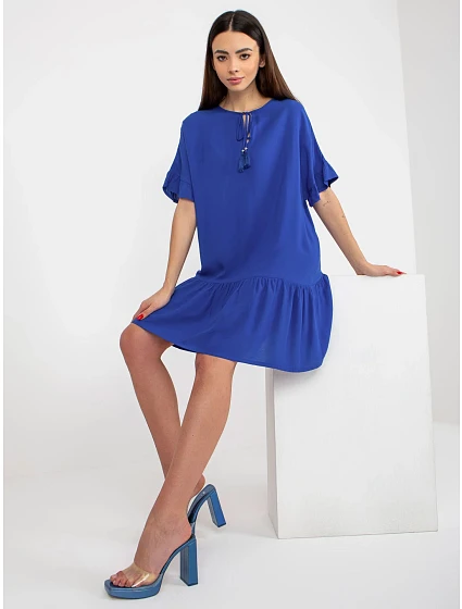 Dámské šaty model 18339258 kobaltově modré - FPrice Dámské šaty model 18339258 kobaltově modré - FPrice