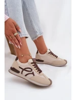 Dámské sportovní tenisky – béžovo-hnědé Tarlisse