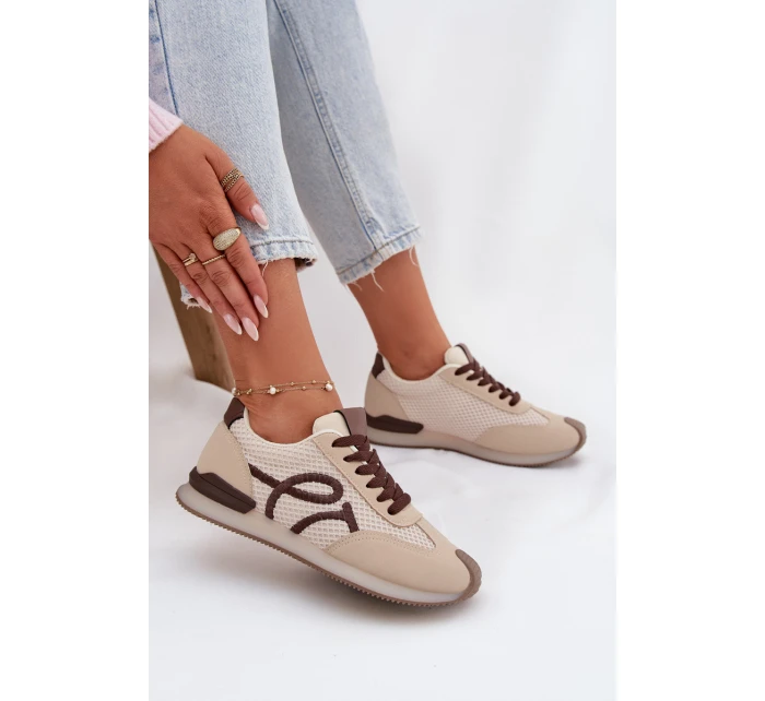 Dámské sportovní tenisky – béžovo-hnědé Tarlisse