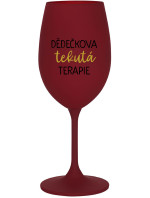 DĚDEČKOVA TEKUTÁ TERAPIE - bordo sklenice na víno 350 ml