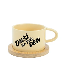 DALŠÍ NA PIČU DEN - žlutý hrníček makronka 200 ml