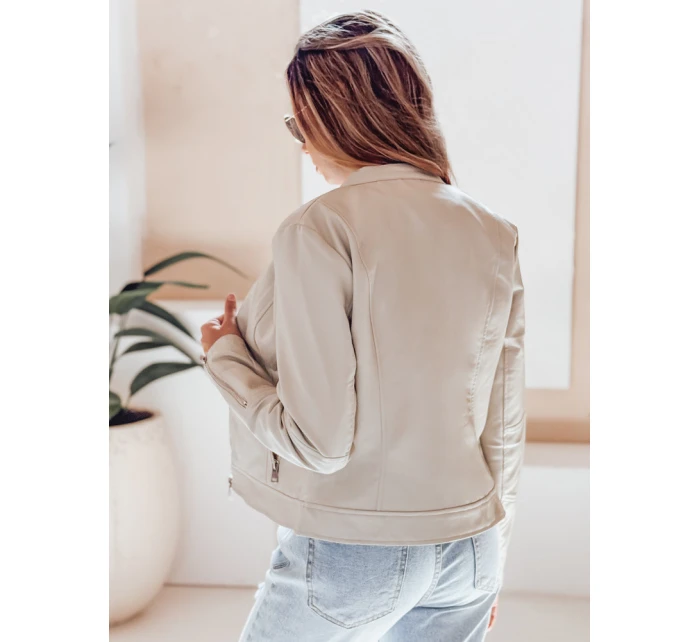 Dámská kožená bunda LOVEBIKER šedá FashionStreet TY5214