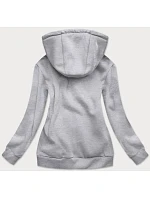 Světle šedá dámská sportovní mikina model 21389893 - J.STYLE Světle šedá dámská sportovní mikina model 21389893 - J.STYLE