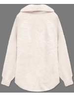 Krátký přehoz přes oblečení typu alpaka v ecru barvě (CJ65)