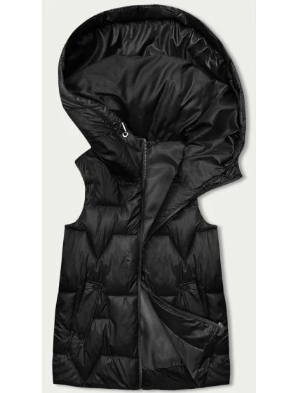 Černá dámská vesta s kapucí model 18838446 - S'WEST