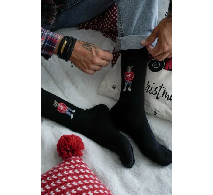 Pánské ponožky Medvídek V model 21875933 Černé - Milena