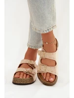 Dámské pantofle se zlatými a knoflíky model 21919013 - Boto Dámské pantofle se zlatými a knoflíky model 21919013 - Boto