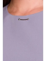 Šaty bez rukávů šedá model 21154733 - STYLOVE Šaty bez rukávů šedá model 21154733 - STYLOVE