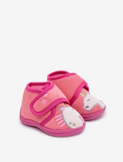 Dětské bačkory na suchý zip – fuchsiové Jeselle