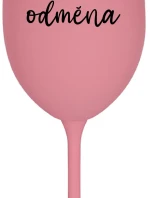 MOJE ODMĚNA - růžová sklenice na víno 350 ml