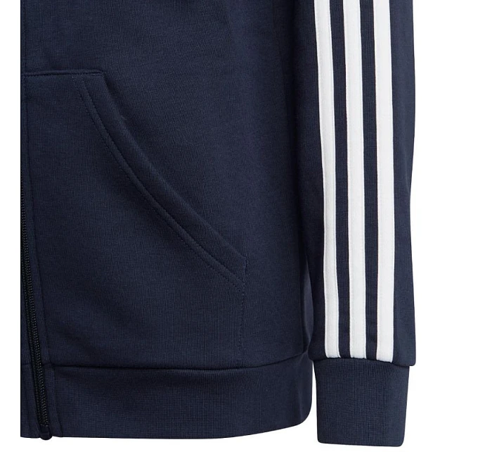 Fleecová mikina adidas Essentials 3-Stripes se zipem Jr IC0600 Fleecová mikina adidas Essentials 3-Stripes se zipem Jr IC0600