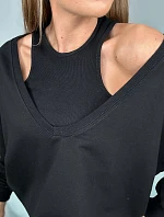 3-dílná sada mikina + top + legíny černá