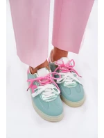 Nízké Dámské Sportovní Boty V Leopardím Mintově-Růžové Zelevelis Nízké Dámské Sportovní Boty V Leopardím Mintově-Růžové Zelevelis