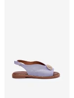 Dámské Sandály S Dekorací Na Ploché Modré Eko Velur Béžové model 21685728 - Boto Dámské Sandály S Dekorací Na Ploché Modré Eko Velur Béžové model 21685728 - Boto