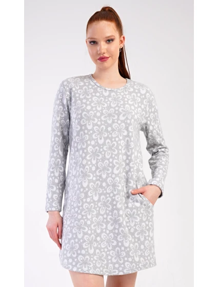 Dámské domácí šaty s dlouhým rukávem Flowers Dámské domácí šaty s dlouhým rukávem Flowers