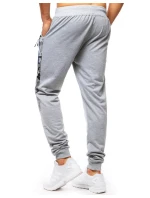 Pánské světle šedé teplákové kalhoty model 21964151 - Dstreet Pánské světle šedé teplákové kalhoty model 21964151 - Dstreet