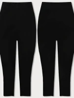 Černé bavlněné 3/4 legíny (YW01045-A1)