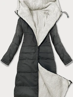 Oboustranná zimní bunda v army barvě s kožešinou model 21247757 - J.STYLE