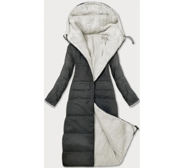 Oboustranná zimní bunda v army barvě s kožešinou model 21247757 - J.STYLE